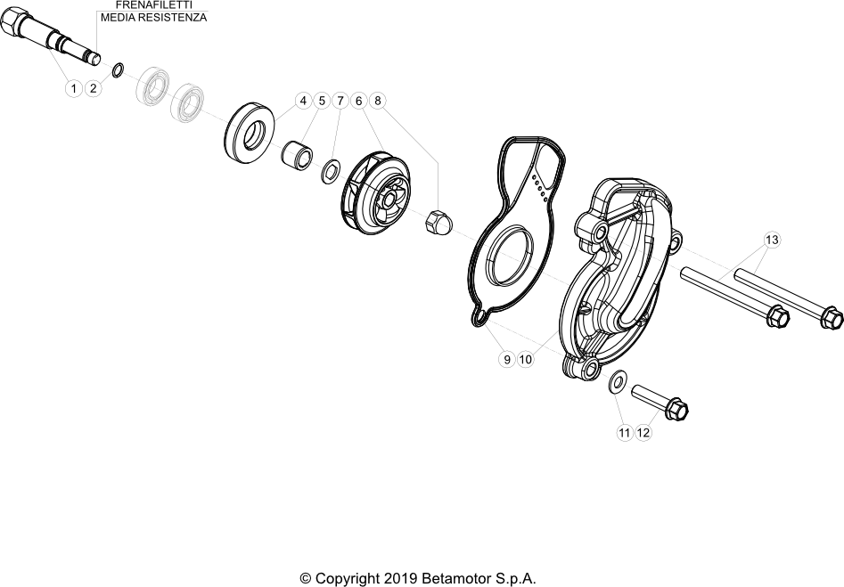 vue éclatée radiateurs, refroidissement - beta rr 480 4t racing 2022
