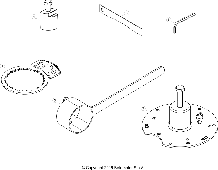 vue éclatée trousse à outils - beta evo 250 2t factory 2022