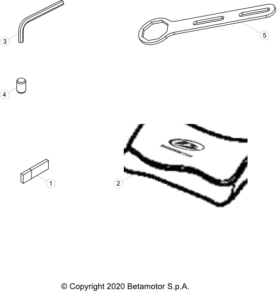 vue éclatée trousse à outils - beta rr 200 2023