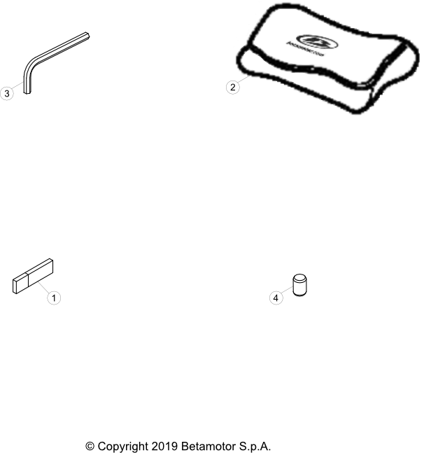 vue éclatée trousse à outils - beta rr 200 2020