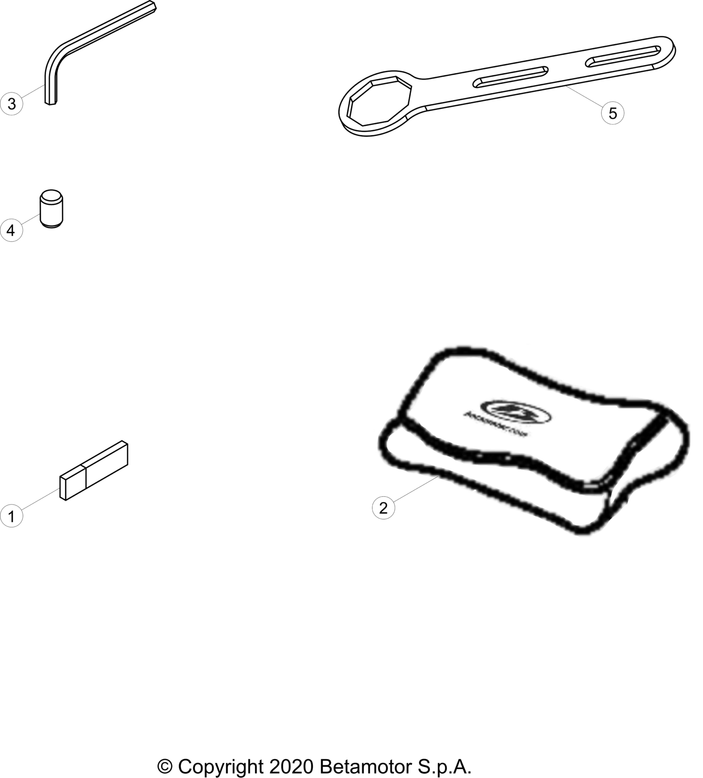 vue éclatée trousse à outils - beta rx 300 2023