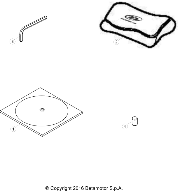 vue éclatée trousse à outils - beta rr 300 2020
