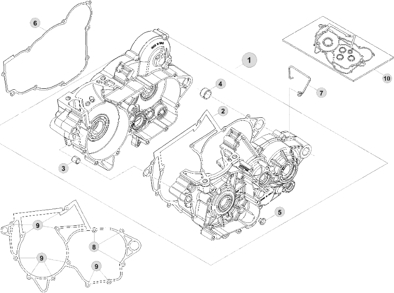 vue éclatée carter moteur - beta rr 300 racing 2013