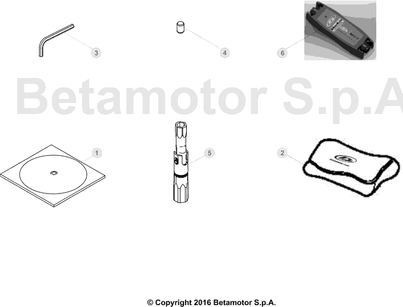 vue éclatée trousse à outils - beta rr 430 2018