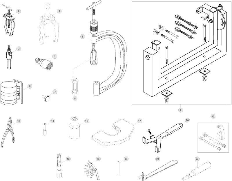 vue éclatée trousse à outils - beta rr 480 2015