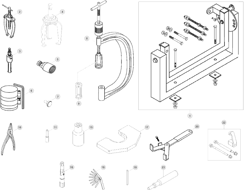 vue éclatée trousse à outils - beta rr 480 2016