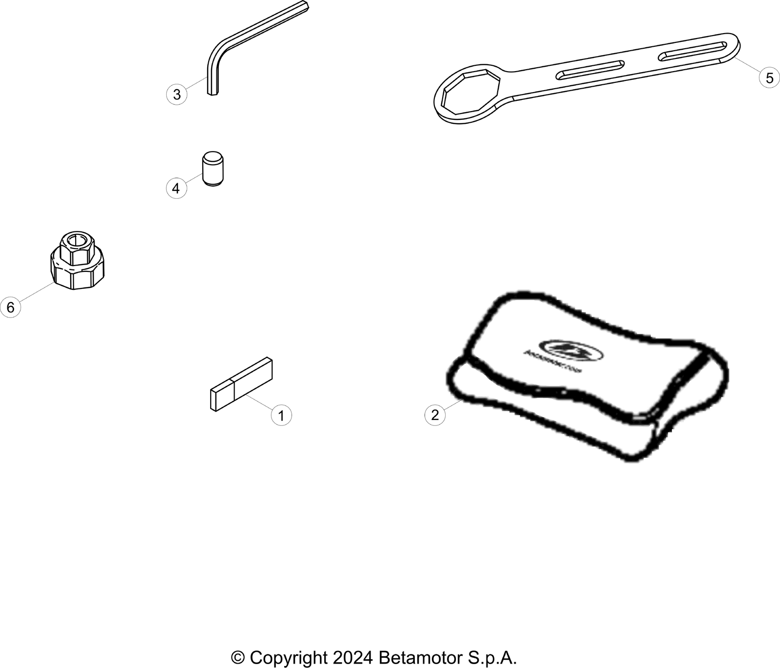 vue éclatée trousse à outils - beta rr 125 race 2t 2026