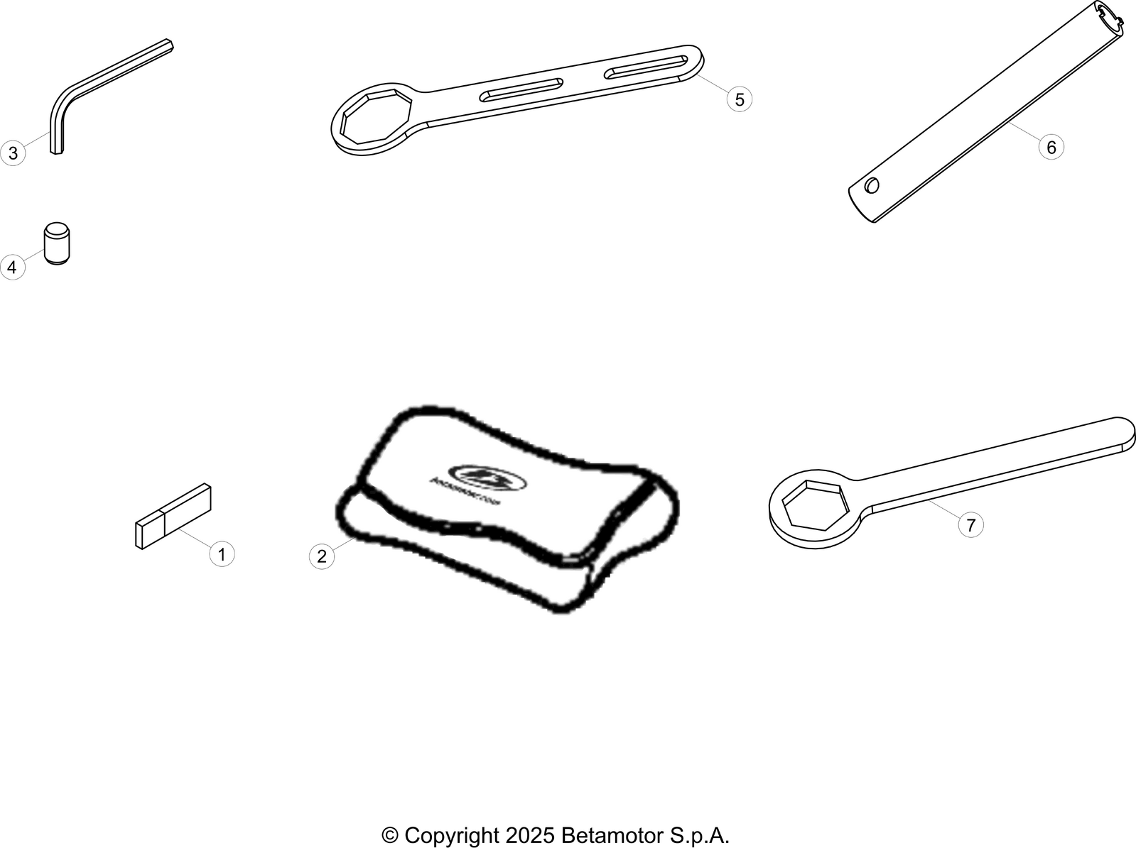 vue éclatée trousse à outils - beta rr 125 x-pro 2t 2026