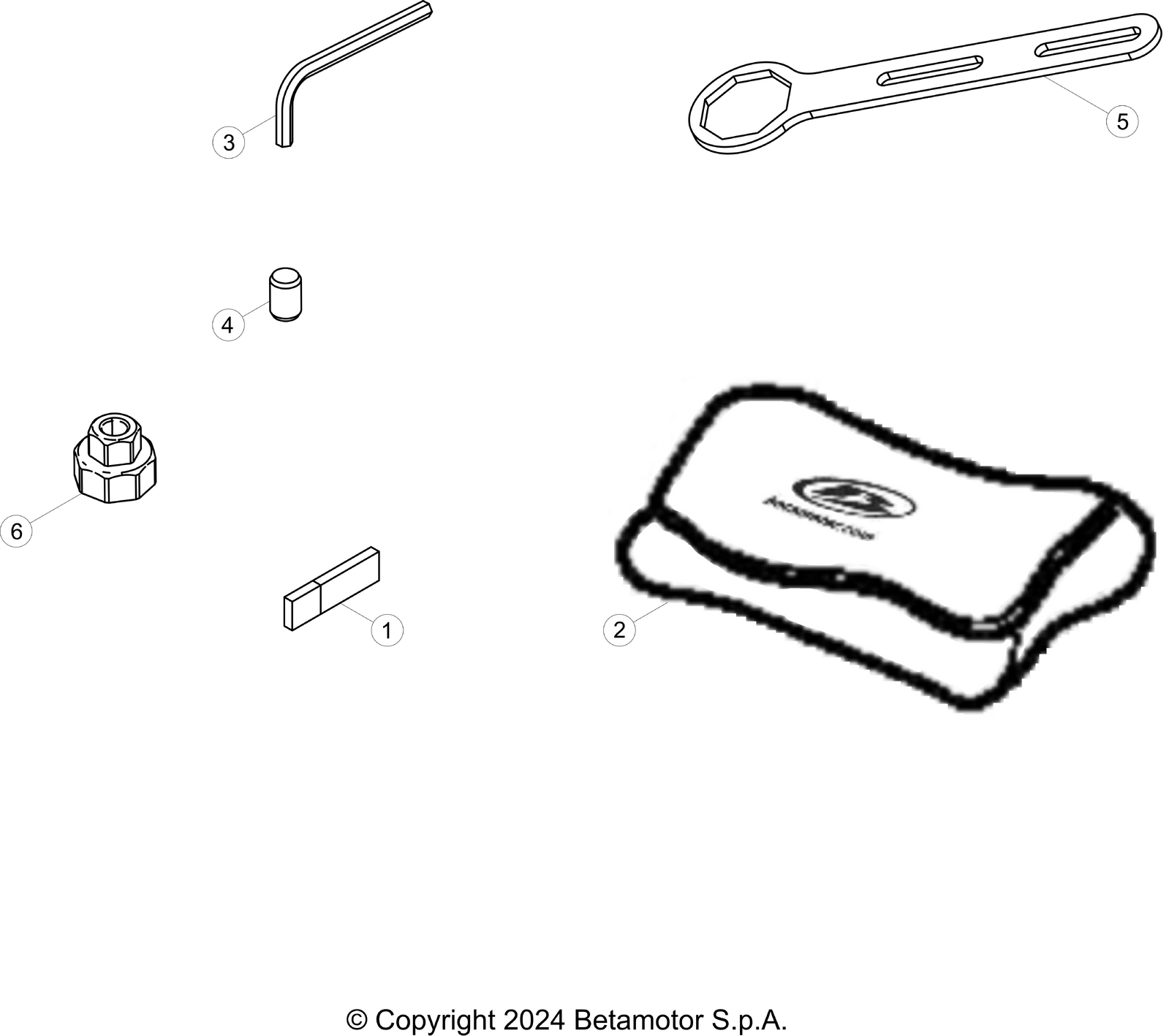 vue éclatée trousse à outils - beta rr 200 race 2t 2026