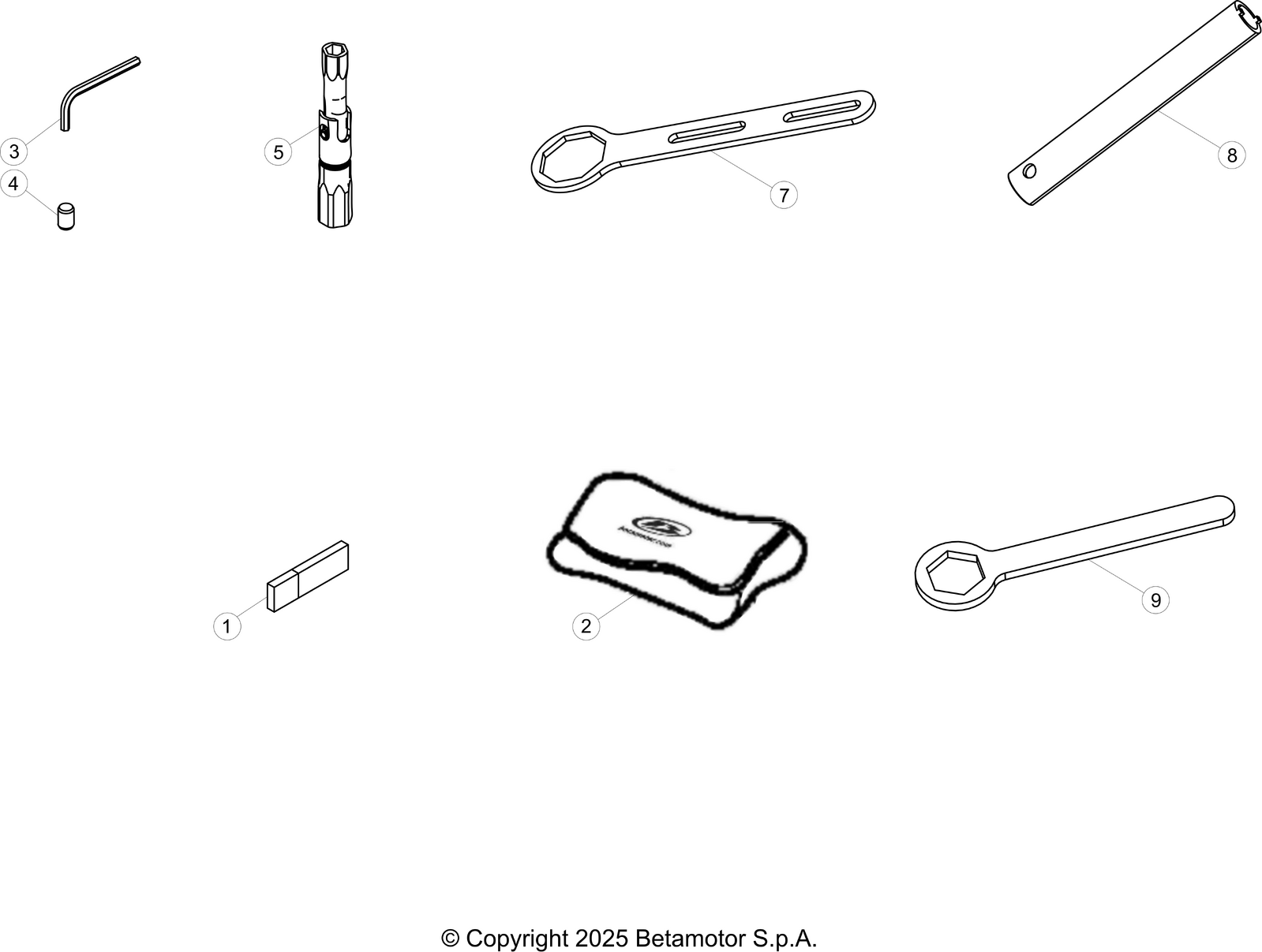 vue éclatée trousse à outils - beta rr 390 x-pro 4t 2026