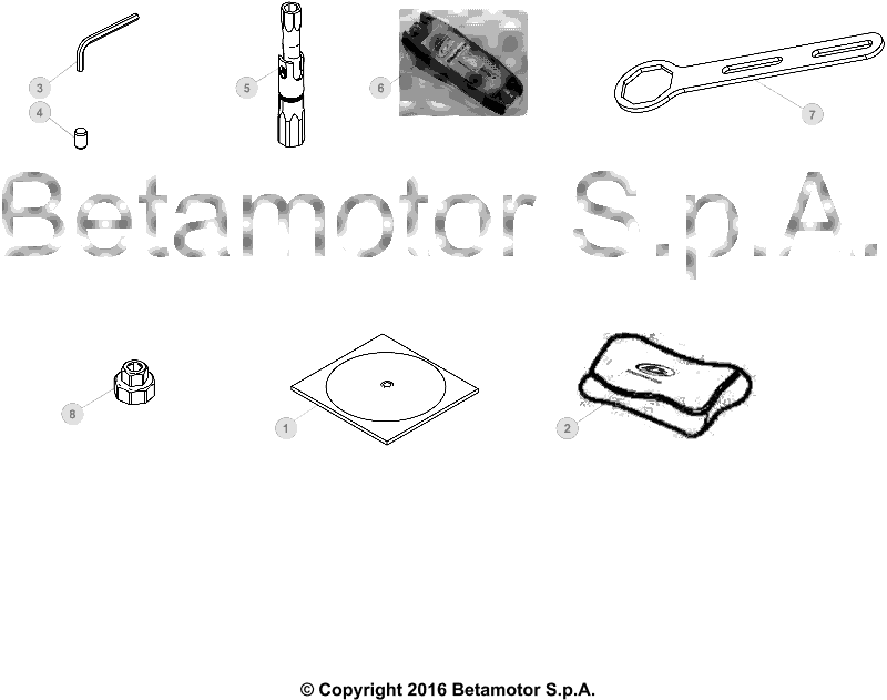 vue éclatée trousse à outils - beta rr 430 4t racing 2019