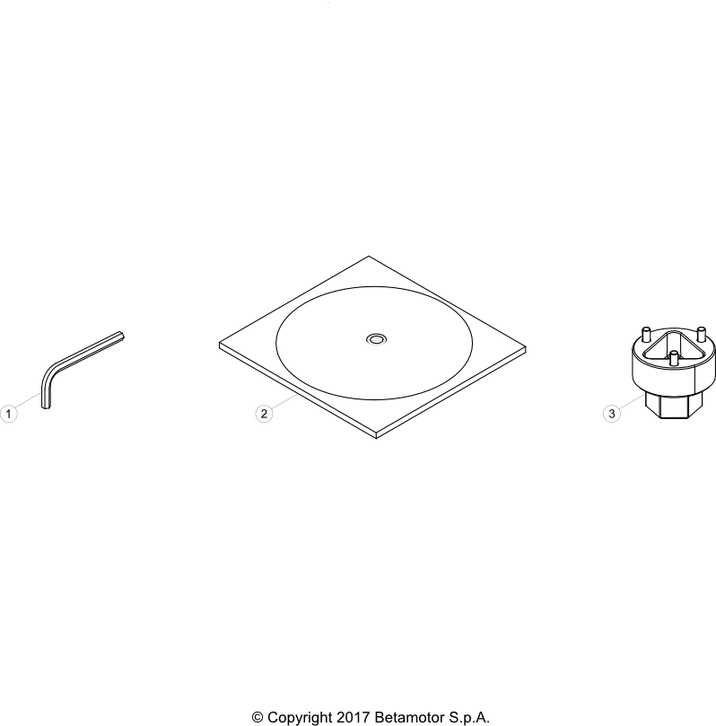vue éclatée trousse à outils - beta evo 250 2t factory 2020