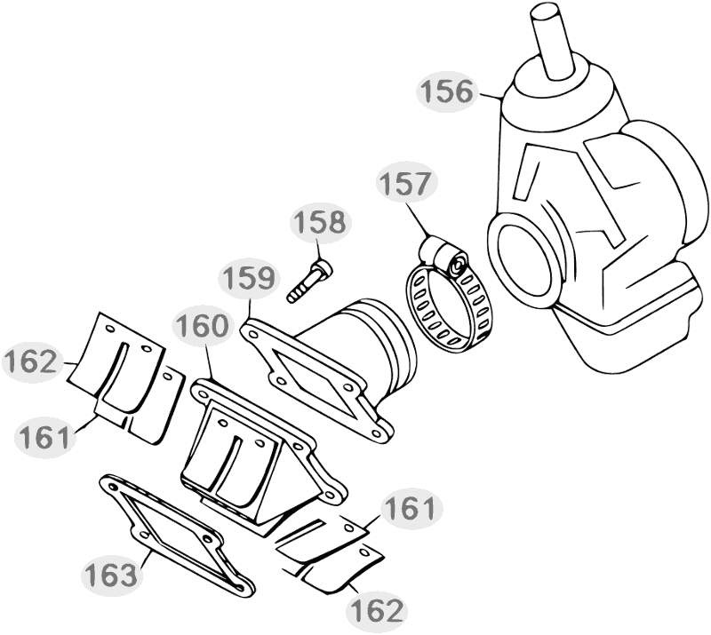 vue éclatée carburateur - beta evo 80 junior 2013
