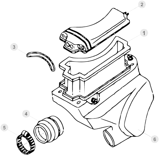 vue éclatée boitier de filtre - beta evo 80 junior 2015