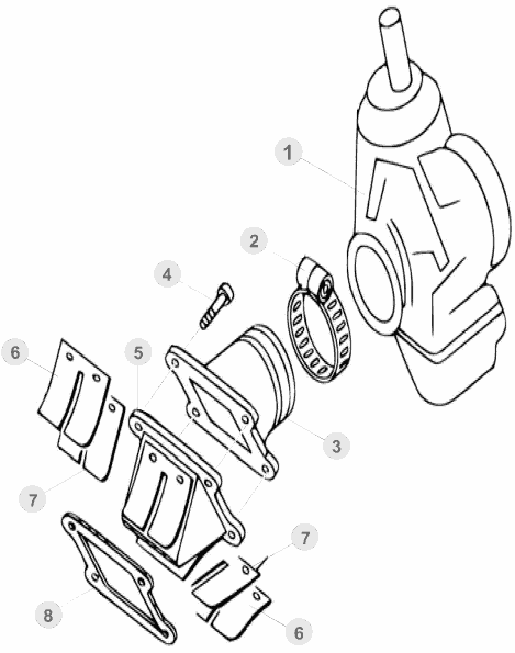 vue éclatée carburateur - beta evo 80 junior 2018