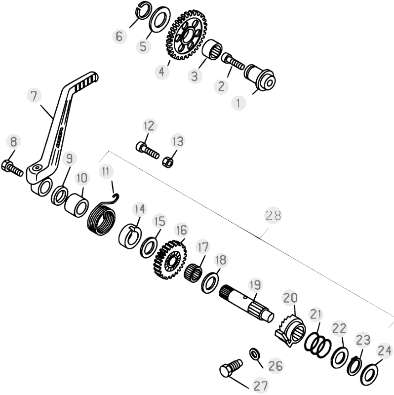 vue éclatée démarreur - beta evo 125 2t factory 2015