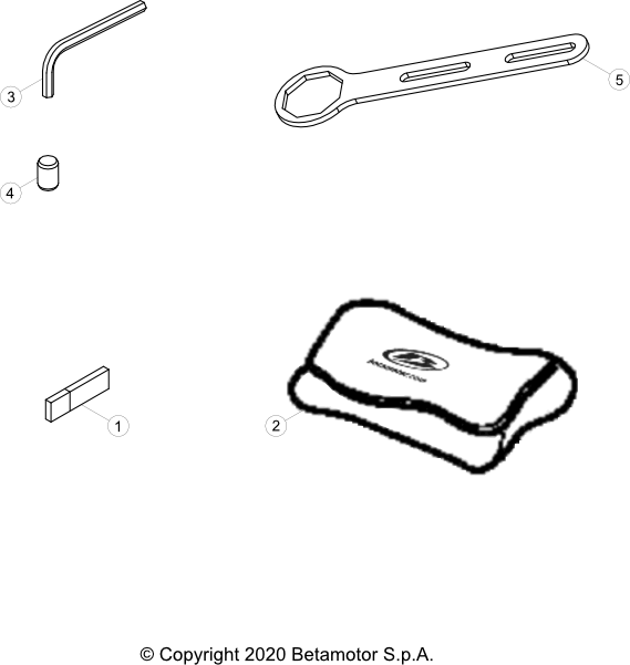vue éclatée trousse à outils - beta rr 125 2021