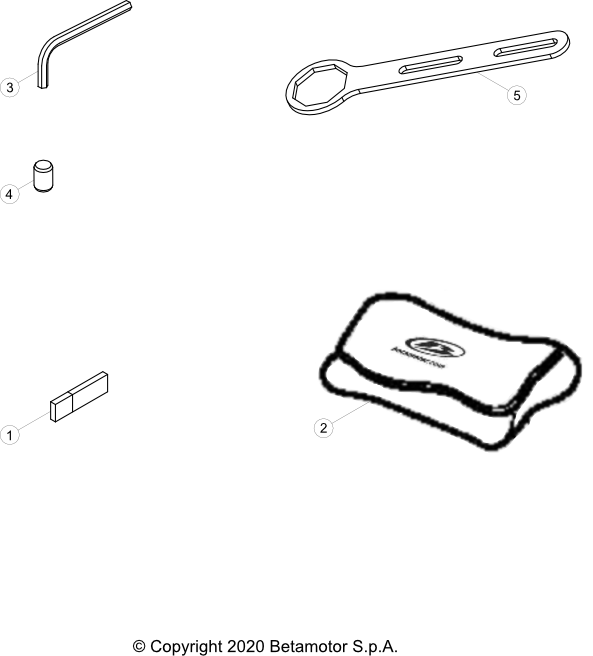 vue éclatée trousse à outils - beta rr 300 racing 2021