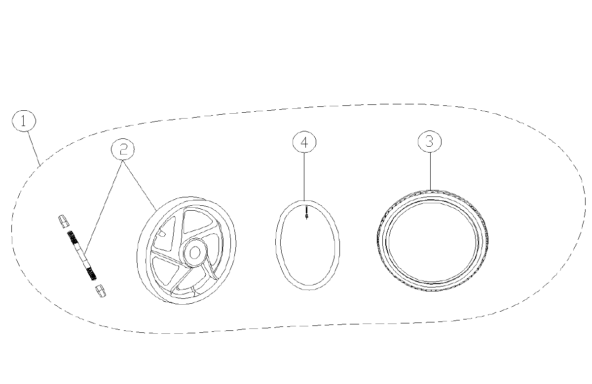 vue éclatée roue avant - sedna rxf 12" 2026