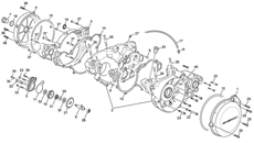 vue éclatée groupe carters - sherco moto sherco 2.5 homol 2014