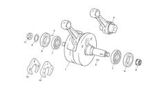 vue éclatée vilebrequin assemblé - sherco moto sherco 2.5 competi 2016