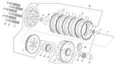vue éclatée embrayage - sherco moto sherco 2.5 competi factory 2016