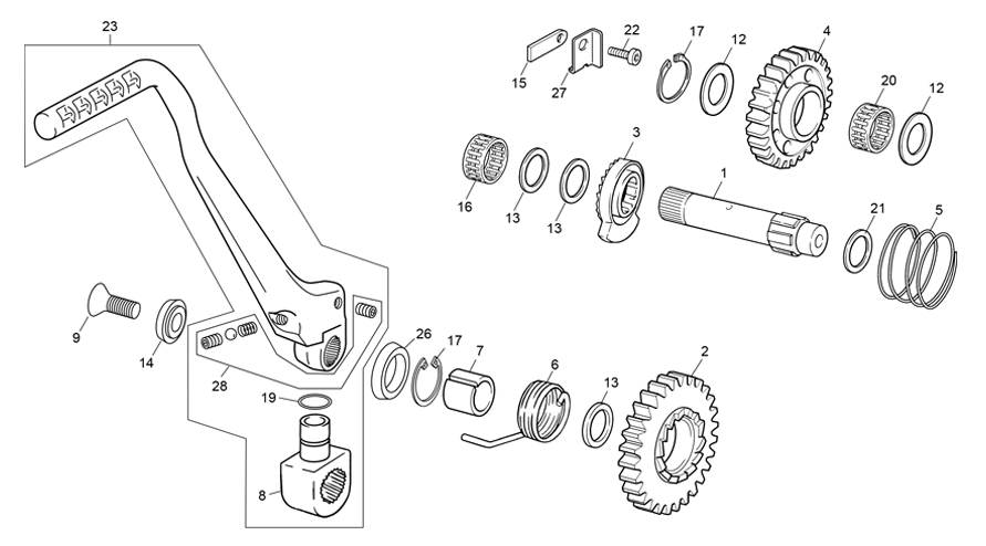 vue éclatée lanceur - sherco moto sherco 2.5 factory homologated fajardo 2020