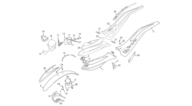 vue éclatée plastiques - sherco moto sherco 0.8 2006