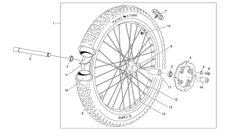 vue éclatée roue avant - sherco moto sherco 3.0 homol racing 2015