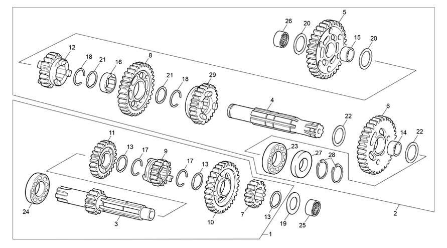 vue éclatée boite de vitesse - sherco moto sherco 3.0 factory homologated fajardo 2020