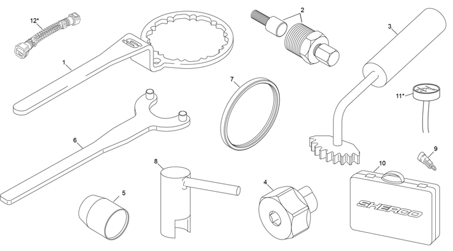 vue éclatée outillages - sherco 300 st-f factory homol 2023