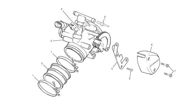 vue éclatée corps d'injection - sherco moto sherco enduro 450 10 r 2010