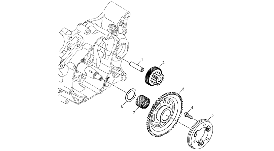 vue éclatée systeme demarreur - sherco 125 hrd sm black moon rs 2024