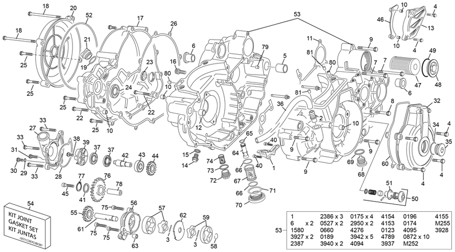 vue éclatée groupe carters - sherco 500 smh factory plus 2021