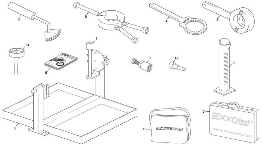 vue éclatée outillages - sherco 500 smh factory plus 2021
