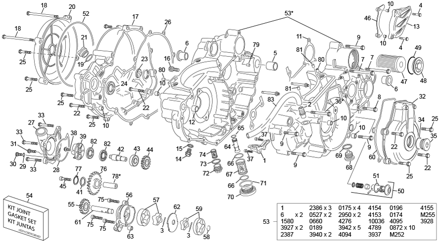 vue éclatée groupe carters - sherco 500 sef-r factory 2022