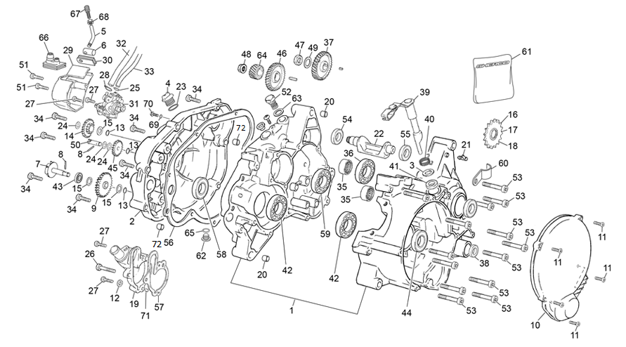 vue éclatée groupe carters - sherco 50 hrd se factory r 2024