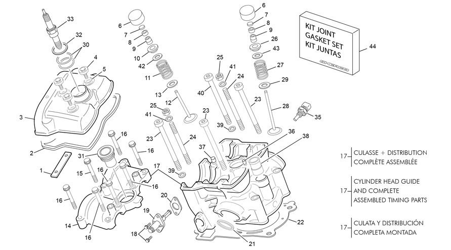 vue éclatée culasse - sherco 250 sef-r factory 2020