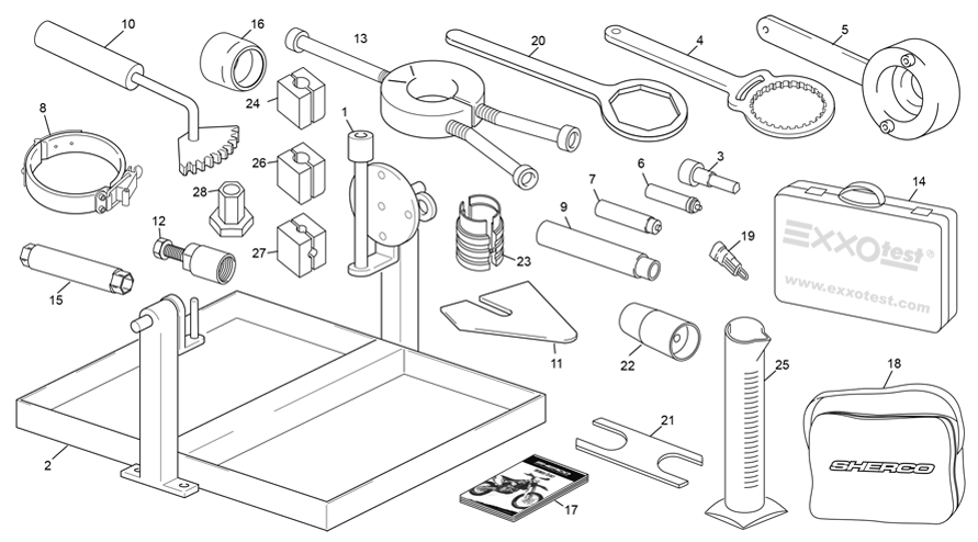 vue éclatée outillages - sherco 250 sef-r factory homol 2020