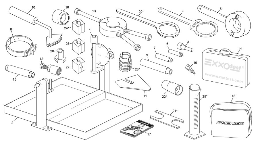 vue éclatée outillages - sherco 300 scf-r cross country 2019