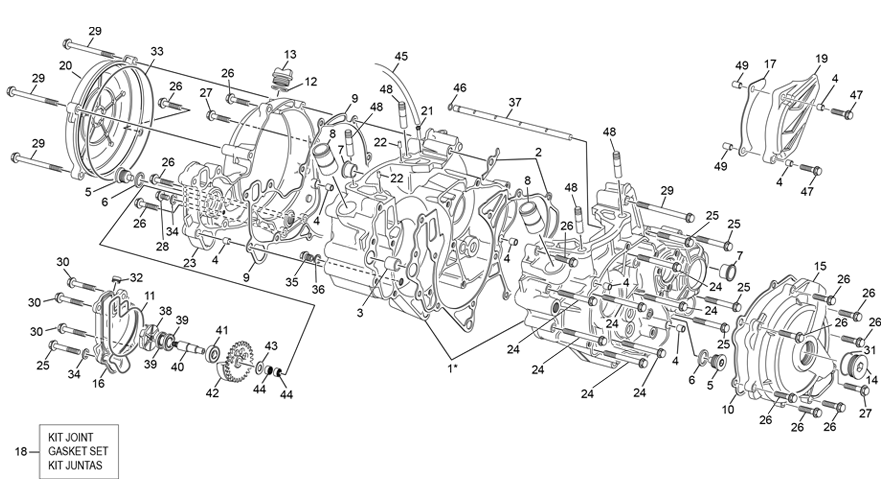 vue éclatée groupe carters - sherco 250 se-r factory 2022
