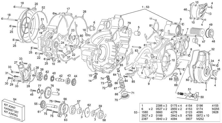 vue éclatée groupe carters - sherco 450 sef-r factory 2019