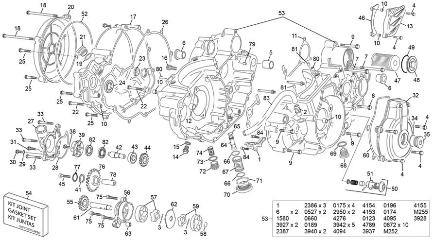 vue éclatée groupe carters - sherco 450 sef-r factory 2020