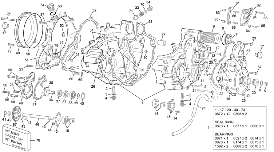 vue éclatée groupe carters - sherco 250 sef-police 2022