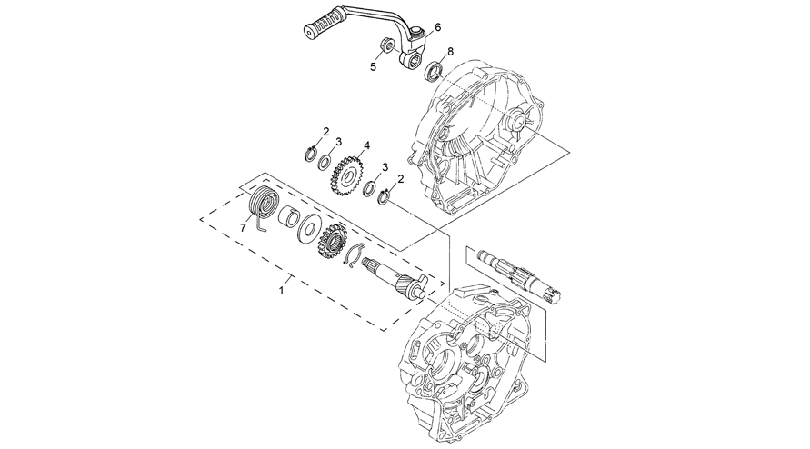 vue éclatée systeme demarreur - sherco sherco 125 ty racing 2021