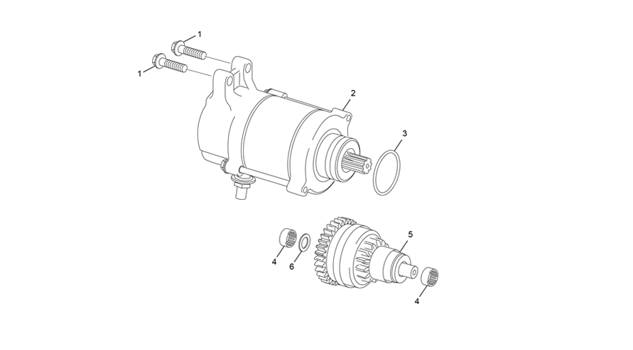 vue éclatée demarreur - sherco 125 sm-f 2t sm factory homol 2025