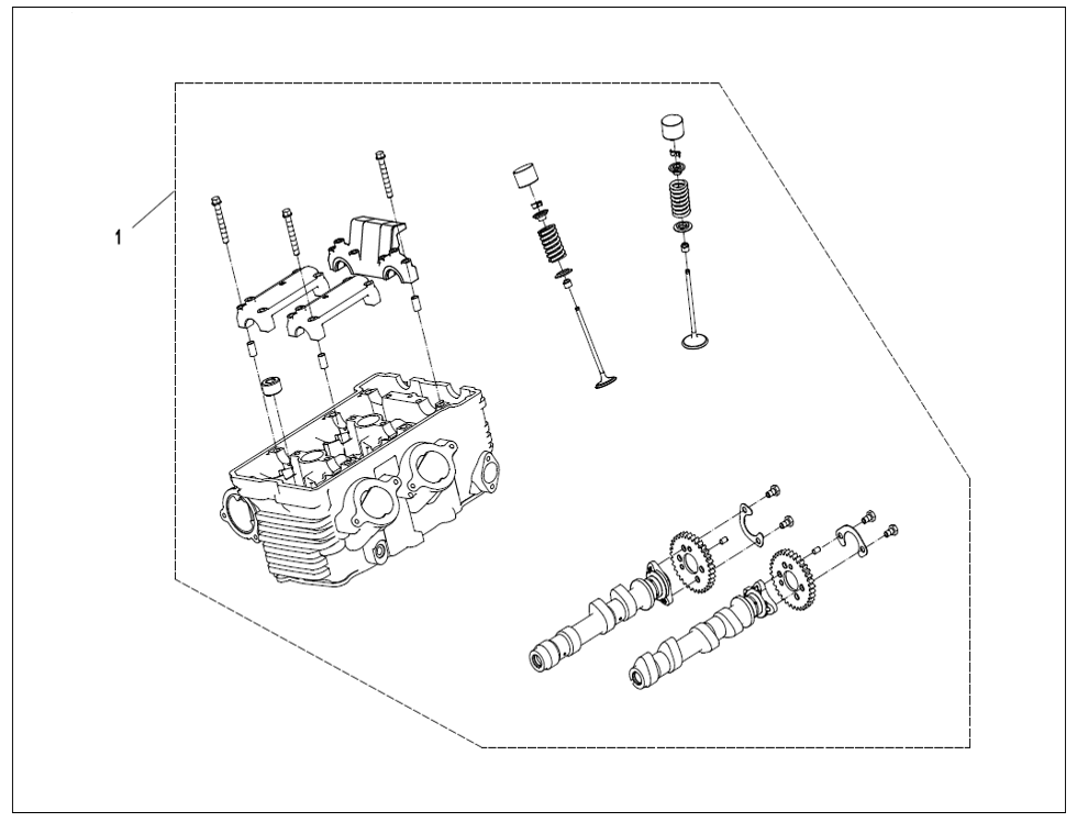 vue éclatée cylinder head system kit - cfmoto cf 800 nk sport euro 5+ 2025