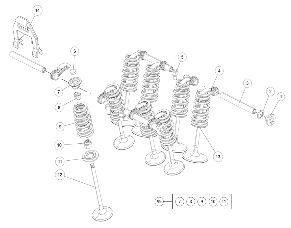 vue éclatée valve drive - cfmoto cf1000 mt-x 2026