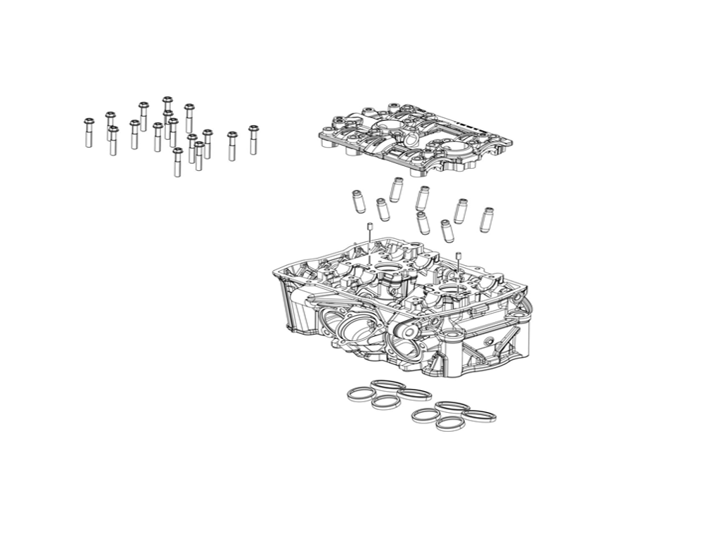 vue éclatée cylinder head system kit - cfmoto cf1000 mt-x 2026