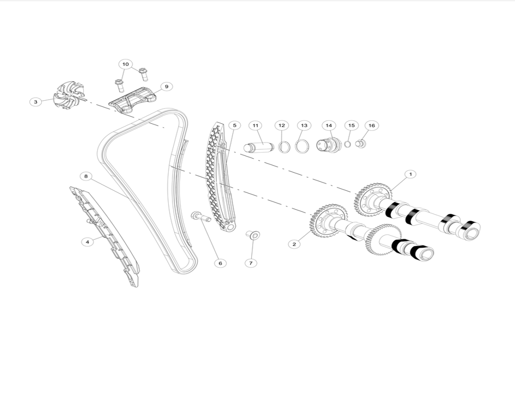 vue éclatée timing drive - cfmoto cf1000 mt-x 2026